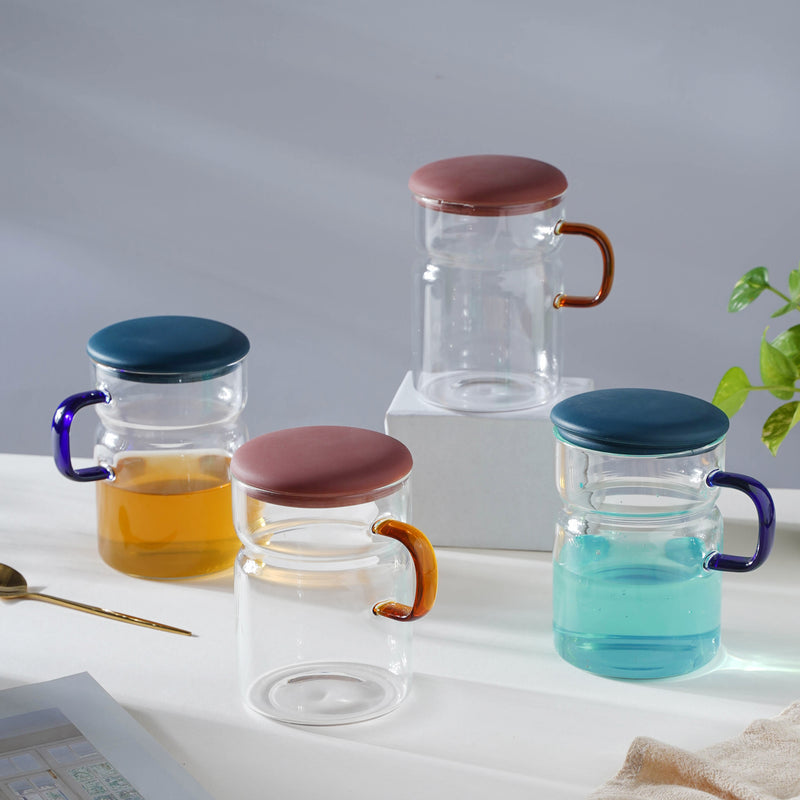 Juice Mug With Lid- Mug for coffee, tea mug, cappuccino mug | Cups and Mugs for Coffee Table & Home Decor