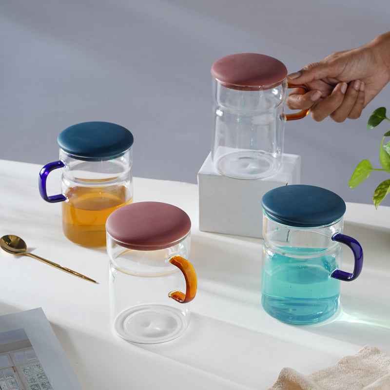 Juice Mug With Lid- Mug for coffee, tea mug, cappuccino mug | Cups and Mugs for Coffee Table & Home Decor