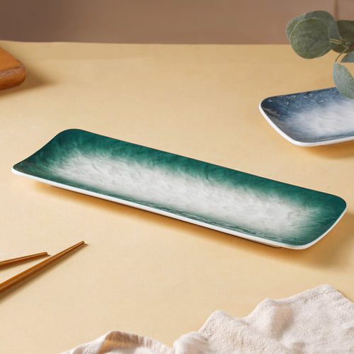 Rustic Design Long Platter Medium - Ceramic platter, serving platter, fruit platter | Plates for dining table & home decor