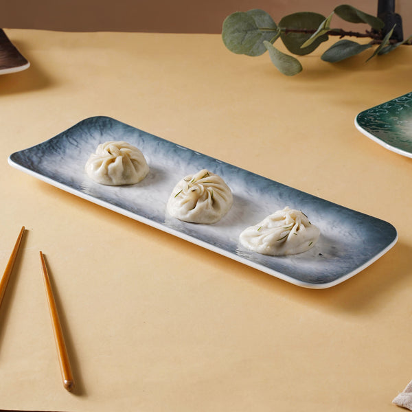 Rustic Design Long Platter Large - Ceramic platter, serving platter, fruit platter | Plates for dining table & home decor