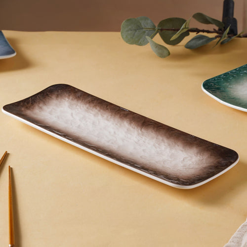 Rustic Design Long Platter Large - Ceramic platter, serving platter, fruit platter | Plates for dining table & home decor