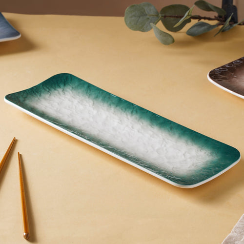 Rustic Design Long Platter Large - Ceramic platter, serving platter, fruit platter | Plates for dining table & home decor