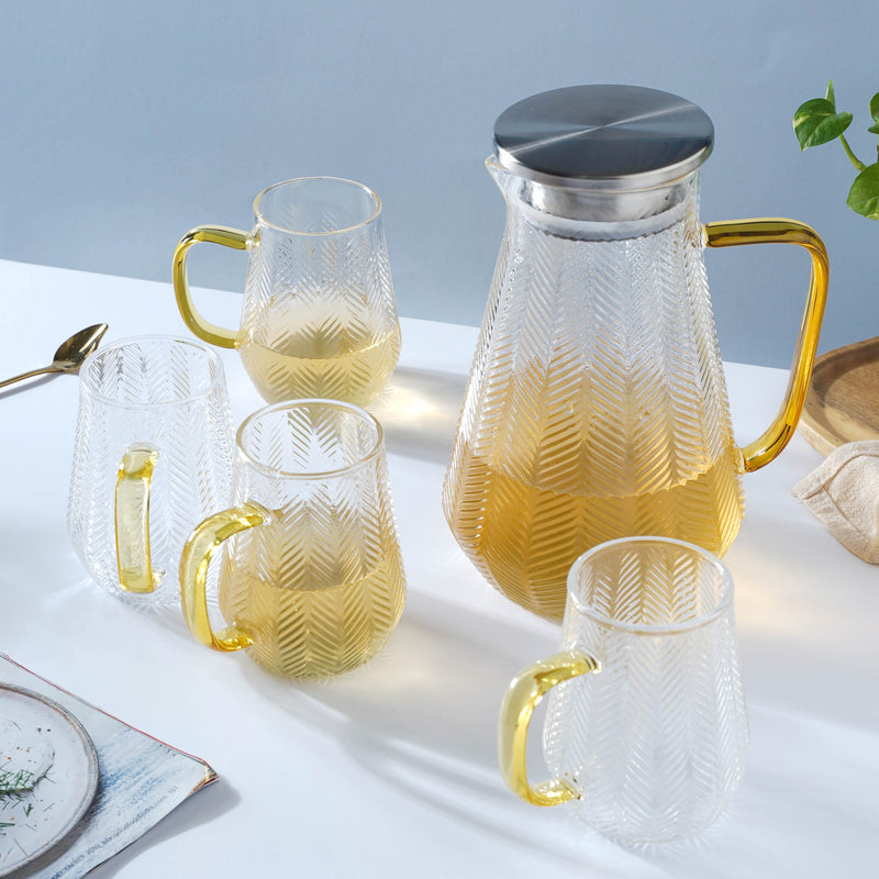 Juice Pot and Mug Set - Tea set, teapot set, teacup set | Tea set for Dining table & Home decor