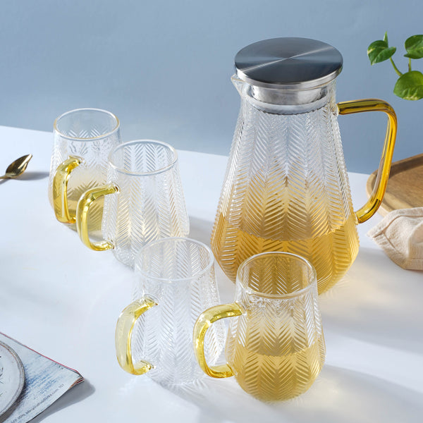 Juice Pot and Mug Set - Tea set, teapot set, teacup set | Tea set for Dining table & Home decor