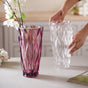 Crystal Glass Vase - Glass flower vase for home decor, office and gifting | Home decoration items