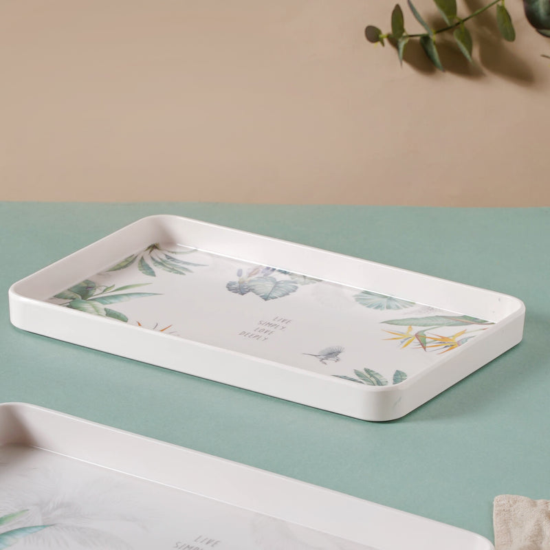 Small Tray With Green Leaves