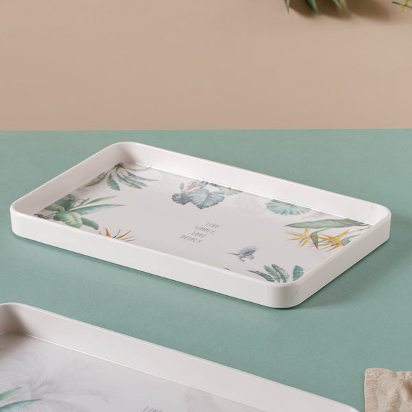 Small Tray With Green Leaves