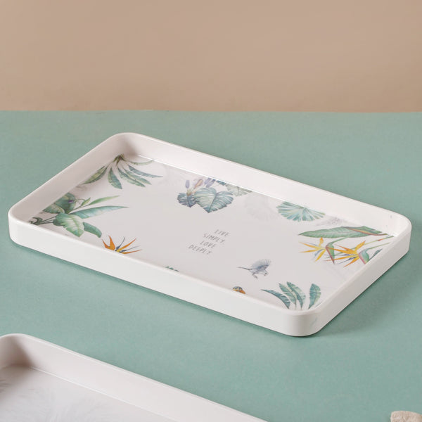 Small Tray With Green Leaves