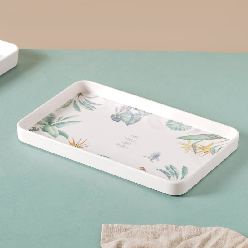 Small Tray With Green Leaves