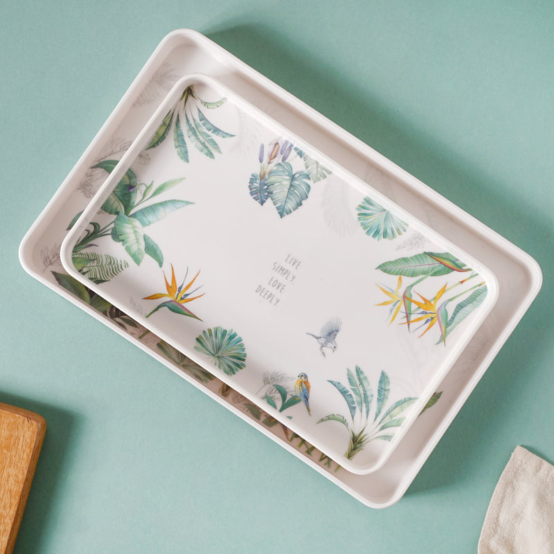 Small Tray With Green Leaves
