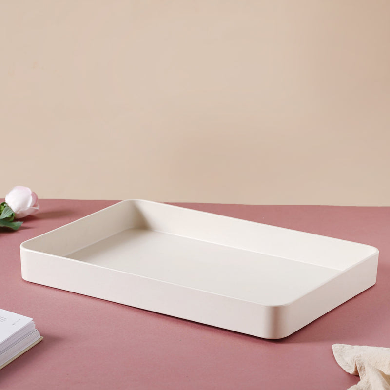 Large White Tray