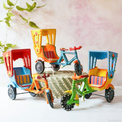 Wooden Rickshaw - Showpiece | Home decor item | Room decoration item