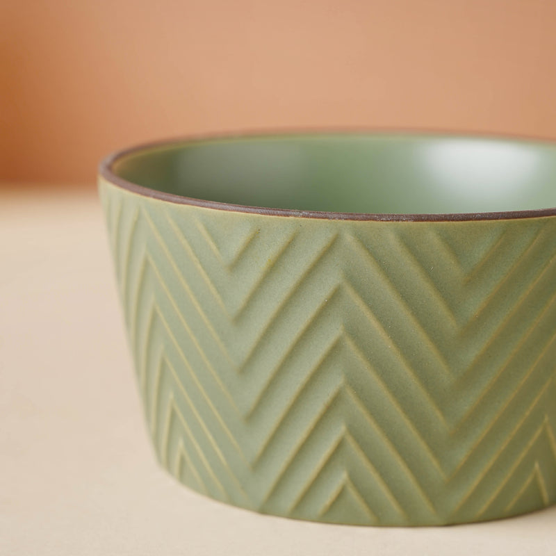Fern Green Soup Bowl 300 ml - Bowl,ceramic bowl, snack bowls, curry bowl, popcorn bowls | Bowls for dining table & home decor