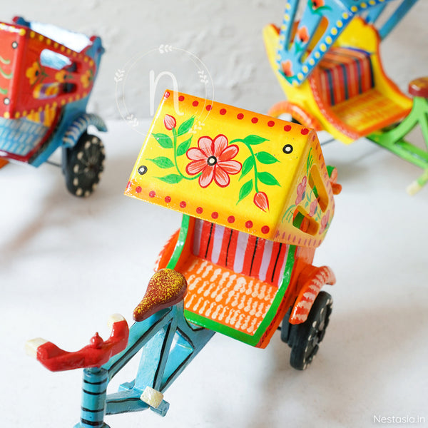 Wooden Rickshaw - Showpiece | Home decor item | Room decoration item