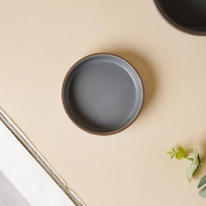 Asphalt Grey Dip Bowl - Bowl, ceramic bowl, dip bowls, chutney bowl, dip bowls ceramic | Bowls for dining table & home decor 