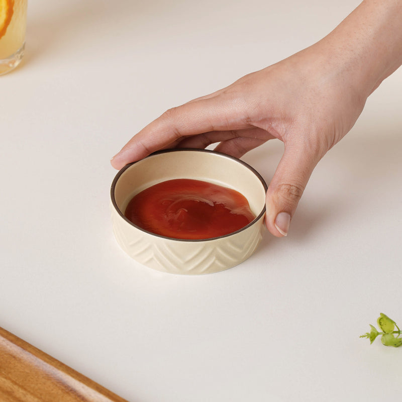 CrÃ¨me De La CrÃ¨me Dip Bowl - Bowl, ceramic bowl, dip bowls, chutney bowl, dip bowls ceramic | Bowls for dining table & home decor 