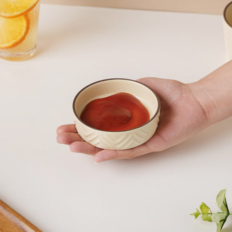 CrÃ¨me De La CrÃ¨me Dip Bowl - Bowl, ceramic bowl, dip bowls, chutney bowl, dip bowls ceramic | Bowls for dining table & home decor 