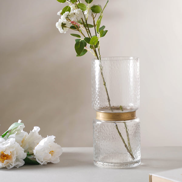 Bouquet Flower Jar Medium - Glass flower vase for home decor, office and gifting | Home decoration items