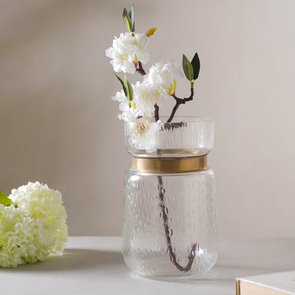 Bouquet Flower Jar - Glass flower vase for home decor, office and gifting | Home decoration items
