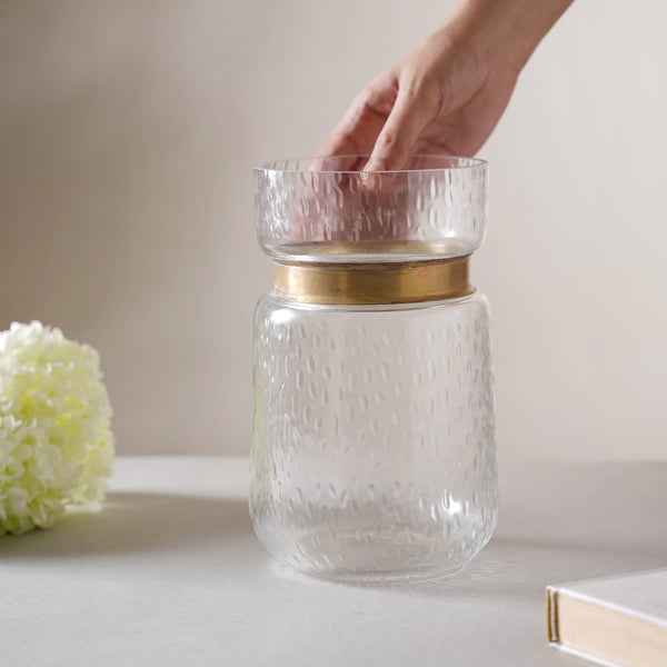 Bouquet Flower Jar - Glass flower vase for home decor, office and gifting | Home decoration items