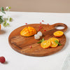 Farmhouse Round Wooden Platter 15 Inch - Cheese board, serving platter, wooden platter | Plates for dining & home decor
