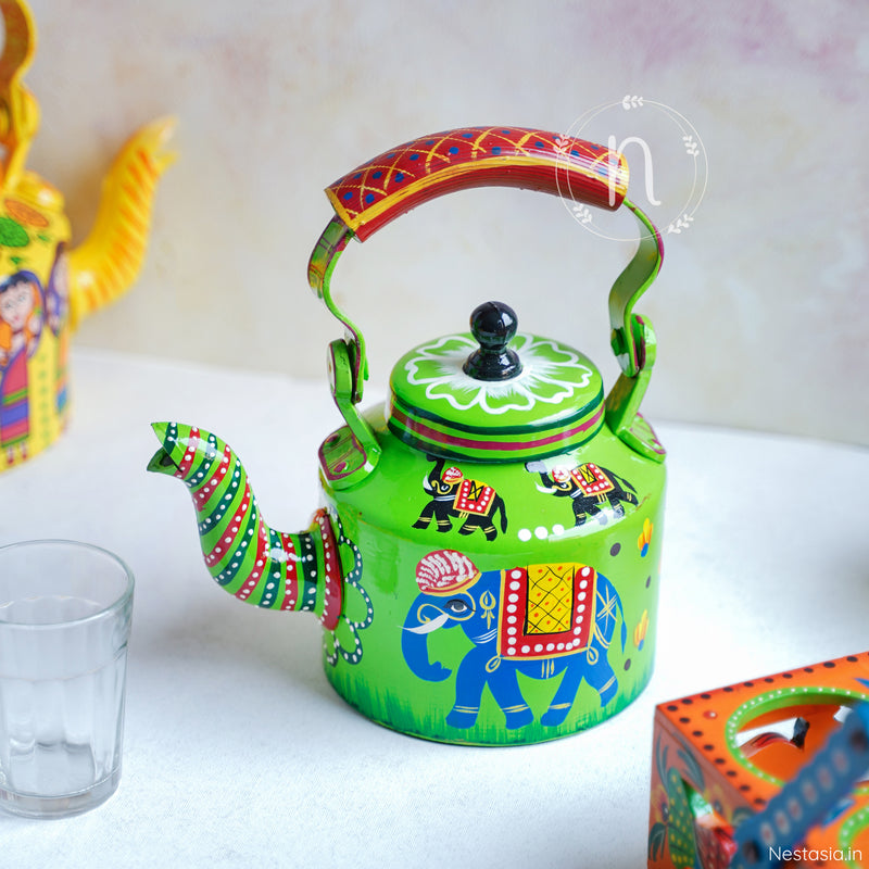 Colourful Kettle - Showpiece | Home decor item | Room decoration item