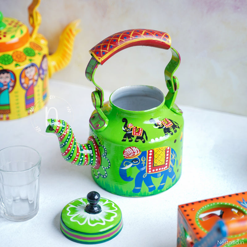 Colourful Kettle - Showpiece | Home decor item | Room decoration item