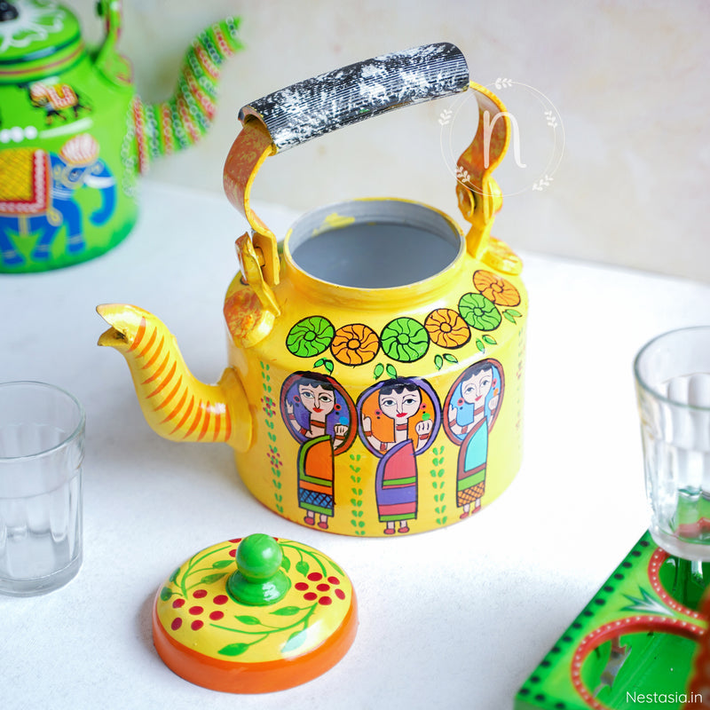 Colourful Kettle - Showpiece | Home decor item | Room decoration item