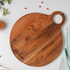 Farmhouse Round Wooden Platter 15 Inch - Cheese board, serving platter, wooden platter | Plates for dining & home decor