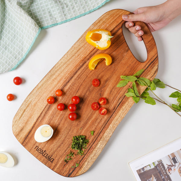 Organic Wooden Platter 18 Inch - Cheese board, serving platter, wooden platter | Plates for dining & home decor