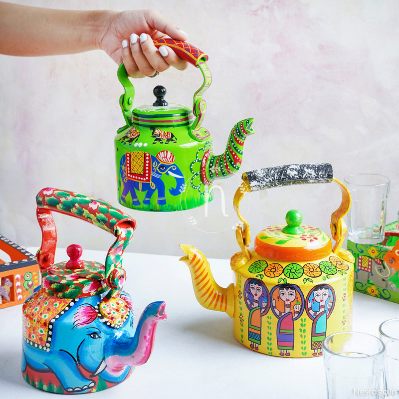 Colourful Kettle - Showpiece | Home decor item | Room decoration item