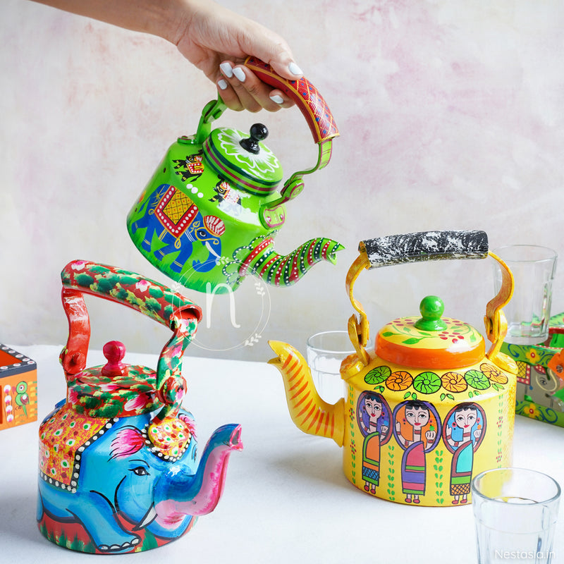 Colourful Kettle - Showpiece | Home decor item | Room decoration item