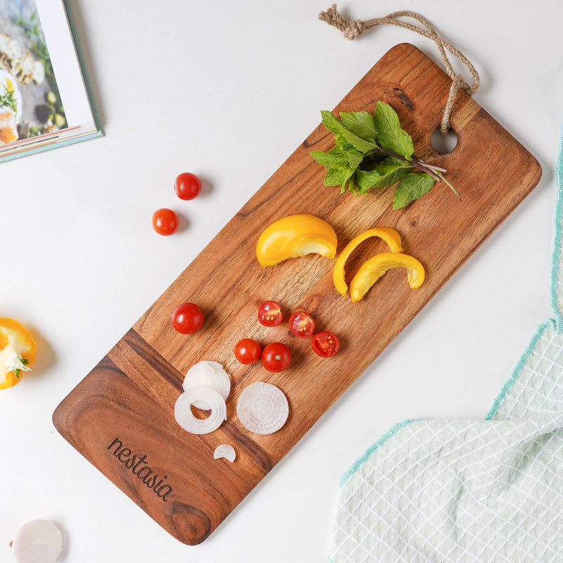 Wooden Platter Rectangle 15 Inch - Cheese board, serving platter, wooden platter | Plates for dining & home decor