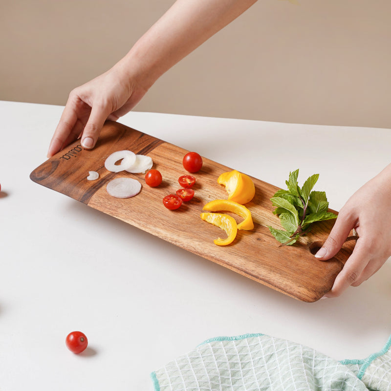Wooden Platter Rectangle 15 Inch - Cheese board, serving platter, wooden platter | Plates for dining & home decor