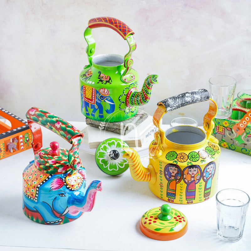 Colourful Kettle - Showpiece | Home decor item | Room decoration item