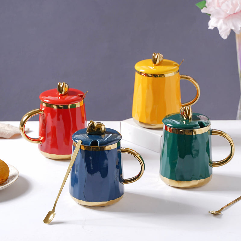 Mug With Gold Detail- Mug for coffee, tea mug, cappuccino mug | Cups and Mugs for Coffee Table & Home Decor