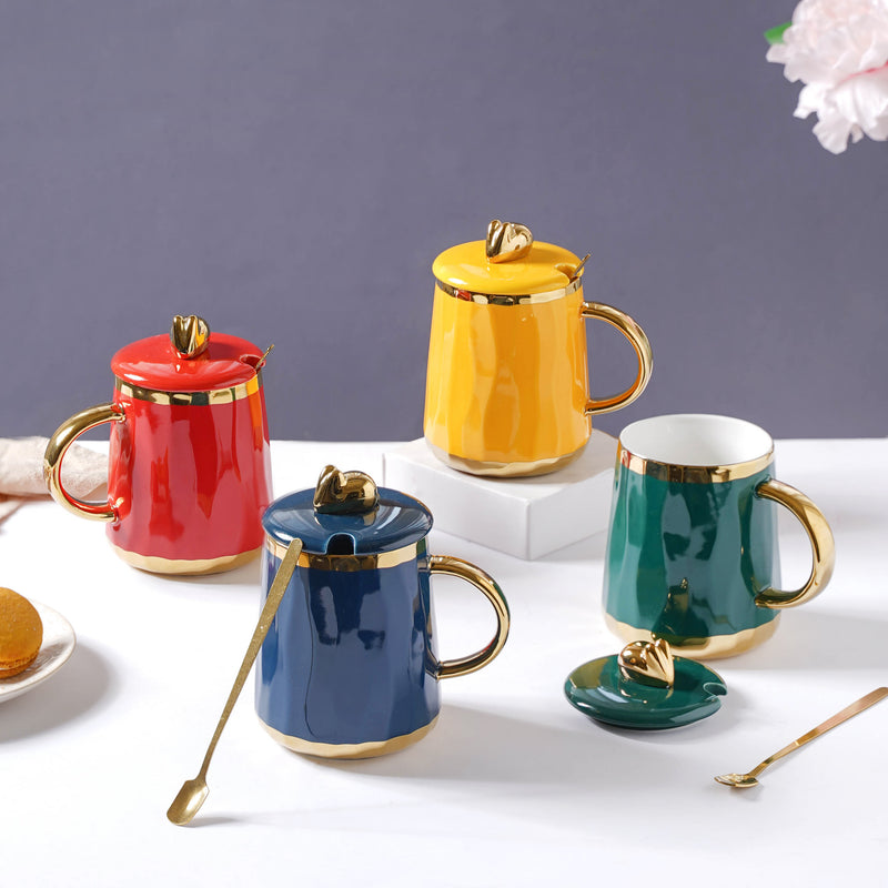 Mug With Gold Detail- Mug for coffee, tea mug, cappuccino mug | Cups and Mugs for Coffee Table & Home Decor