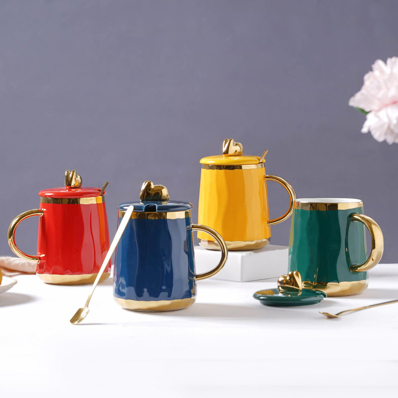 Mug With Gold Detail- Mug for coffee, tea mug, cappuccino mug | Cups and Mugs for Coffee Table & Home Decor