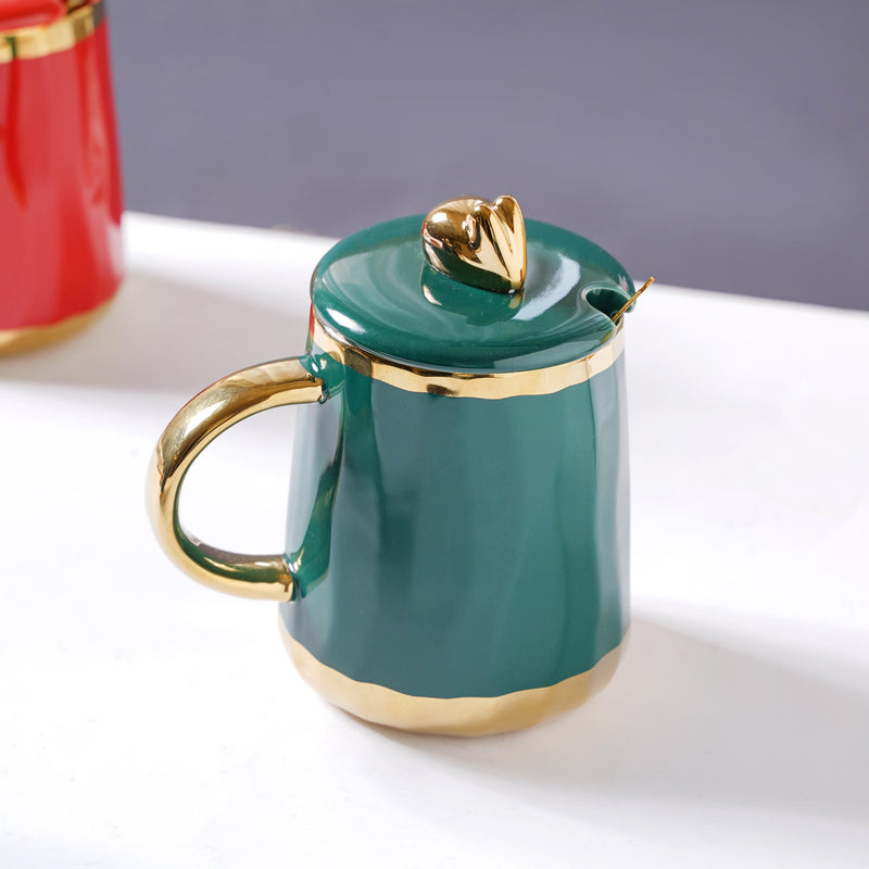 Mug With Gold Detail- Mug for coffee, tea mug, cappuccino mug | Cups and Mugs for Coffee Table & Home Decor