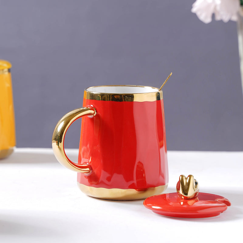 Mug With Gold Detail- Mug for coffee, tea mug, cappuccino mug | Cups and Mugs for Coffee Table & Home Decor