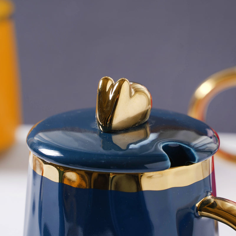 Mug With Gold Detail- Mug for coffee, tea mug, cappuccino mug | Cups and Mugs for Coffee Table & Home Decor