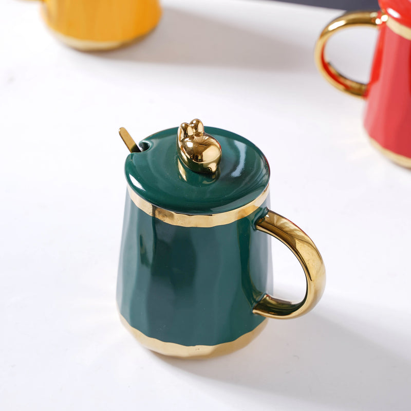 Mug With Gold Detail- Mug for coffee, tea mug, cappuccino mug | Cups and Mugs for Coffee Table & Home Decor