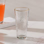 Pebble Textured Medium Glass Drinking Glass Set Of 6 350 ml