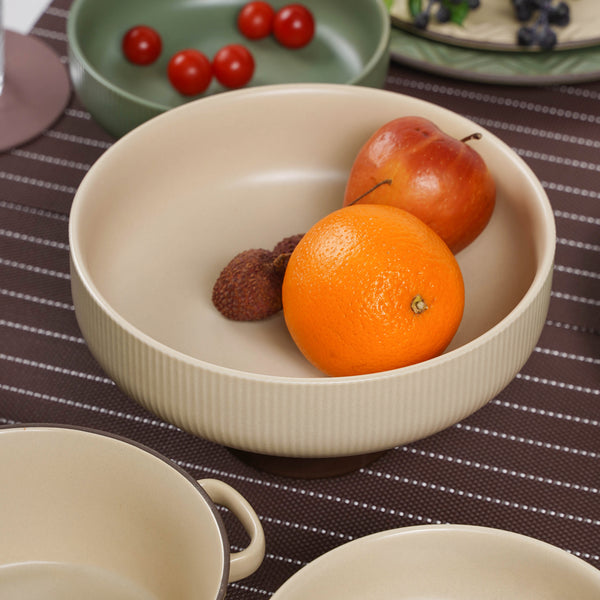 CrÃ¨me De La CrÃ¨me Fruit Bowl Small - Bowl, ceramic bowl, serving bowls, bowl for snacks, large serving bowl, fruit bowl | Bowls for dining table & home decor