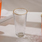 Pebble Textured Medium Glass Drinking Glass Set Of 6 350 ml