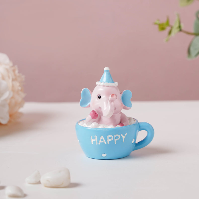 Baby Elephant Resin Showpiece Pink - Showpiece | Home decor item | Room decoration item