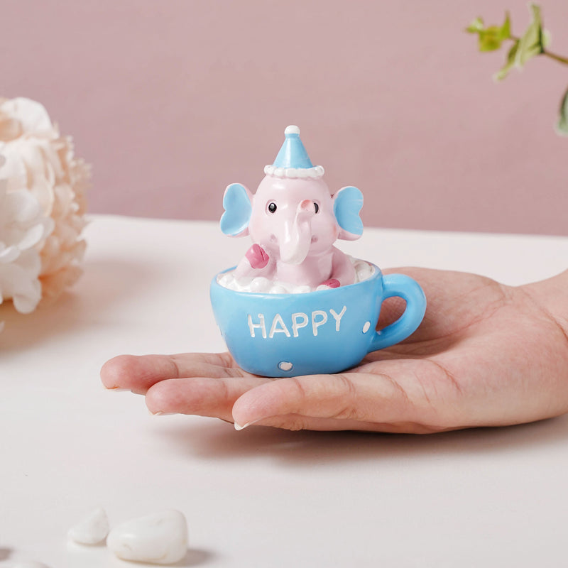Baby Elephant Resin Showpiece Pink - Showpiece | Home decor item | Room decoration item