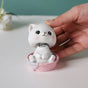 Kitty In A Tub Resin Bobble Head Showpiece - Showpiece | Home decor item | Room decoration item