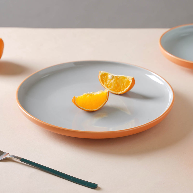 Zoella Dinner Plate Grey - Serving plate, rice plate, ceramic dinner plates| Plates for dining table & home decor