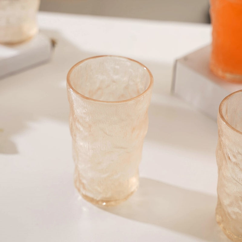Tall Amber Glacier Glass Set Of 6 350 ml